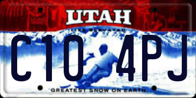 UT license plate C104PJ