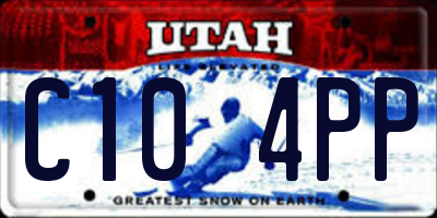 UT license plate C104PP