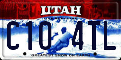 UT license plate C104TL