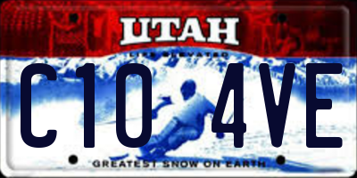 UT license plate C104VE