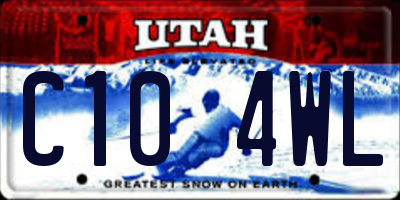 UT license plate C104WL