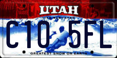 UT license plate C105FL