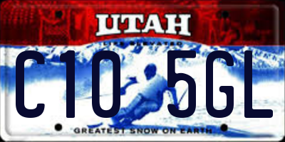 UT license plate C105GL