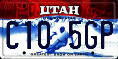 UT license plate C105GP