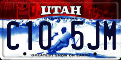 UT license plate C105JM