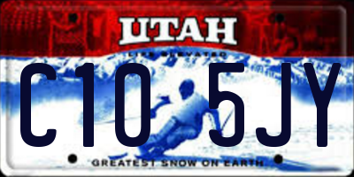 UT license plate C105JY