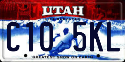 UT license plate C105KL