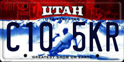 UT license plate C105KR