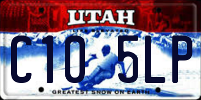 UT license plate C105LP