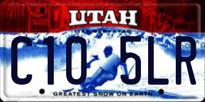 UT license plate C105LR