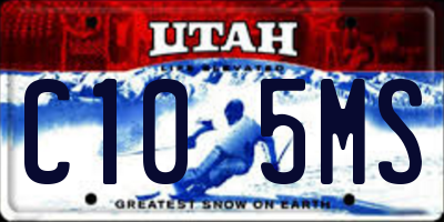 UT license plate C105MS