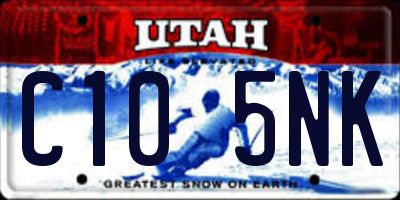 UT license plate C105NK