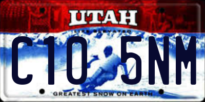 UT license plate C105NM