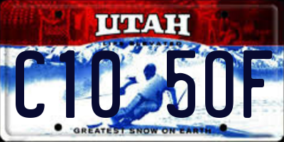 UT license plate C105OF