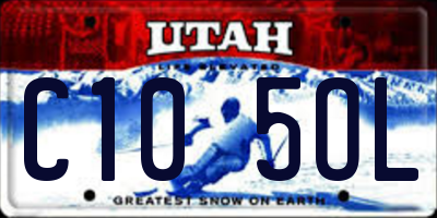UT license plate C105OL