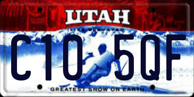 UT license plate C105QF