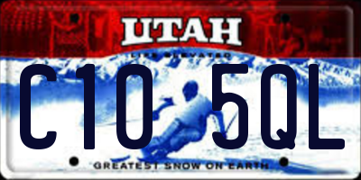 UT license plate C105QL