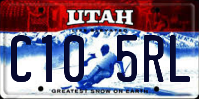 UT license plate C105RL