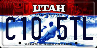 UT license plate C105TL