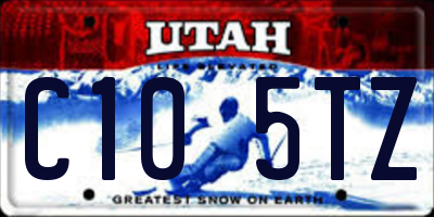 UT license plate C105TZ