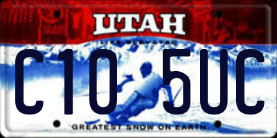 UT license plate C105UC