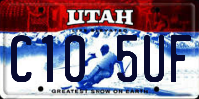 UT license plate C105UF