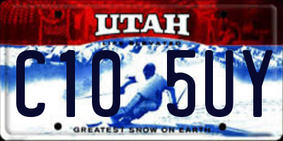UT license plate C105UY