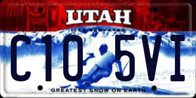 UT license plate C105VI