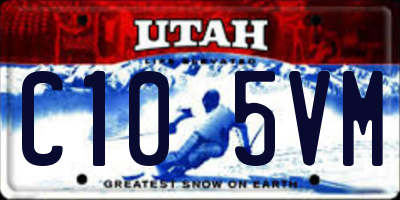 UT license plate C105VM
