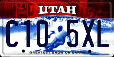 UT license plate C105XL