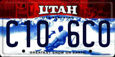 UT license plate C106CO