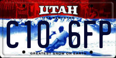 UT license plate C106FP
