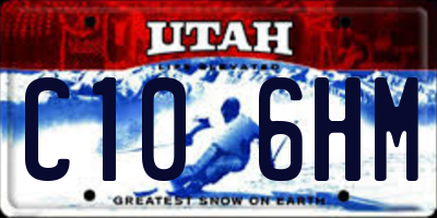 UT license plate C106HM