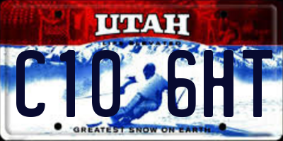 UT license plate C106HT