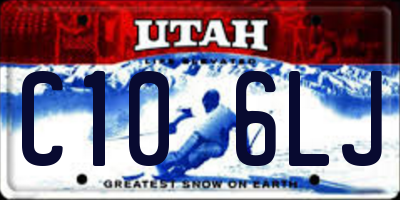 UT license plate C106LJ