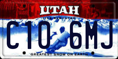 UT license plate C106MJ