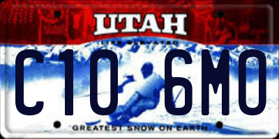 UT license plate C106MO