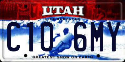 UT license plate C106MY