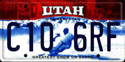 UT license plate C106RF