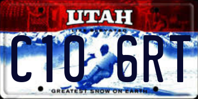 UT license plate C106RT