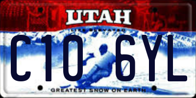 UT license plate C106YL