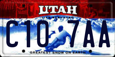 UT license plate C107AA