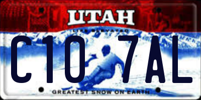 UT license plate C107AL