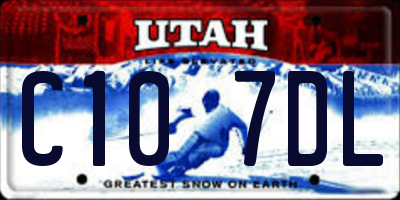 UT license plate C107DL