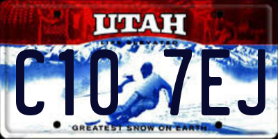 UT license plate C107EJ