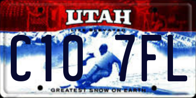 UT license plate C107FL