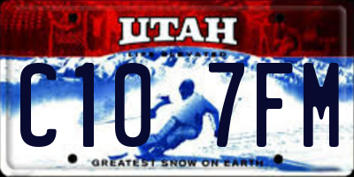 UT license plate C107FM