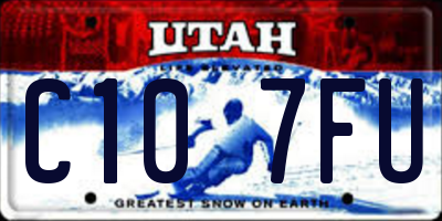 UT license plate C107FU