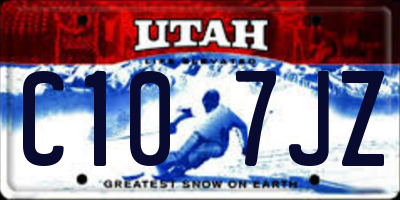 UT license plate C107JZ