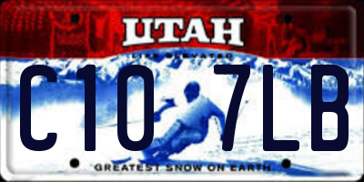 UT license plate C107LB
